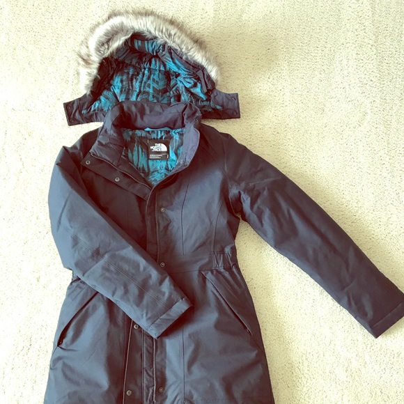 north face arctic parka navy